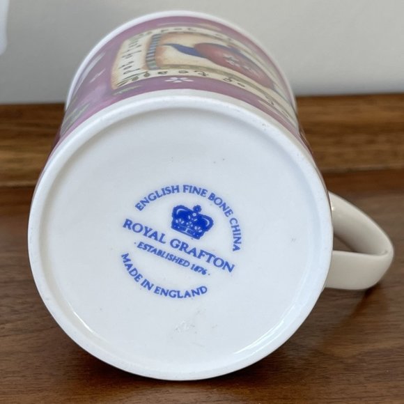 Royal Grafton "Pot of Tea" Teapot Mug Fine Bone China Cup Made in England Purple - Picture 6 of 10